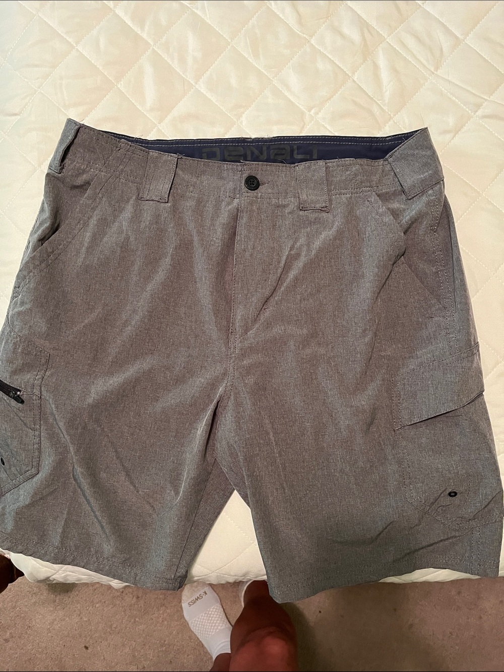 Men's Gray Denali Performance Cargo Shorts
